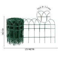 Rete Metallica Bordura Per Aiuole Antiruggine Bordi Protezione Ornamentale Aiuole Fiori Giardini Vialetti Delimitazione Arco Bordatura Rollborder - 0,40x25Metri