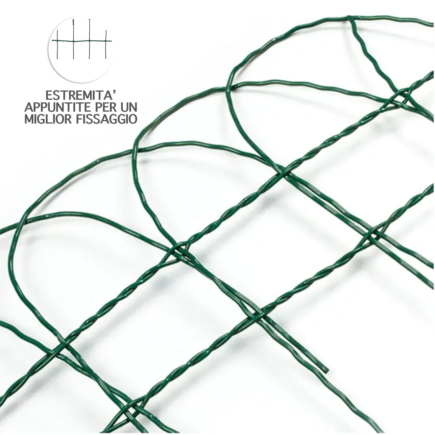 Rete Metallica Bordura Per Aiuole Antiruggine Bordi Protezione Ornamentale Aiuole Fiori Giardini Vialetti Delimitazione Arco Bordatura Rollborder - 0,40x25Metri