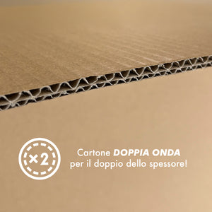 10 Scatoloni Con Maniglie 60x40x40 Cm Scatola Cartone A Doppia Onda Per Trasloco Spedizioni Imballaggi Scatolone Forte Resistente Scatole Grandi