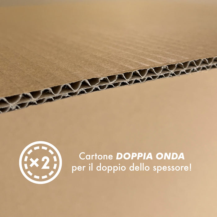 10 Scatoloni Con Maniglie 60x40x40 Cm Scatola Cartone A Doppia Onda Per Trasloco Spedizioni Imballaggi Scatolone Forte Resistente Scatole Grandi