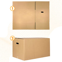 10 Scatoloni Con Maniglie 60x40x40 Cm Scatola Cartone A Doppia Onda Per Trasloco Spedizioni Imballaggi Scatolone Forte Resistente Scatole Grandi