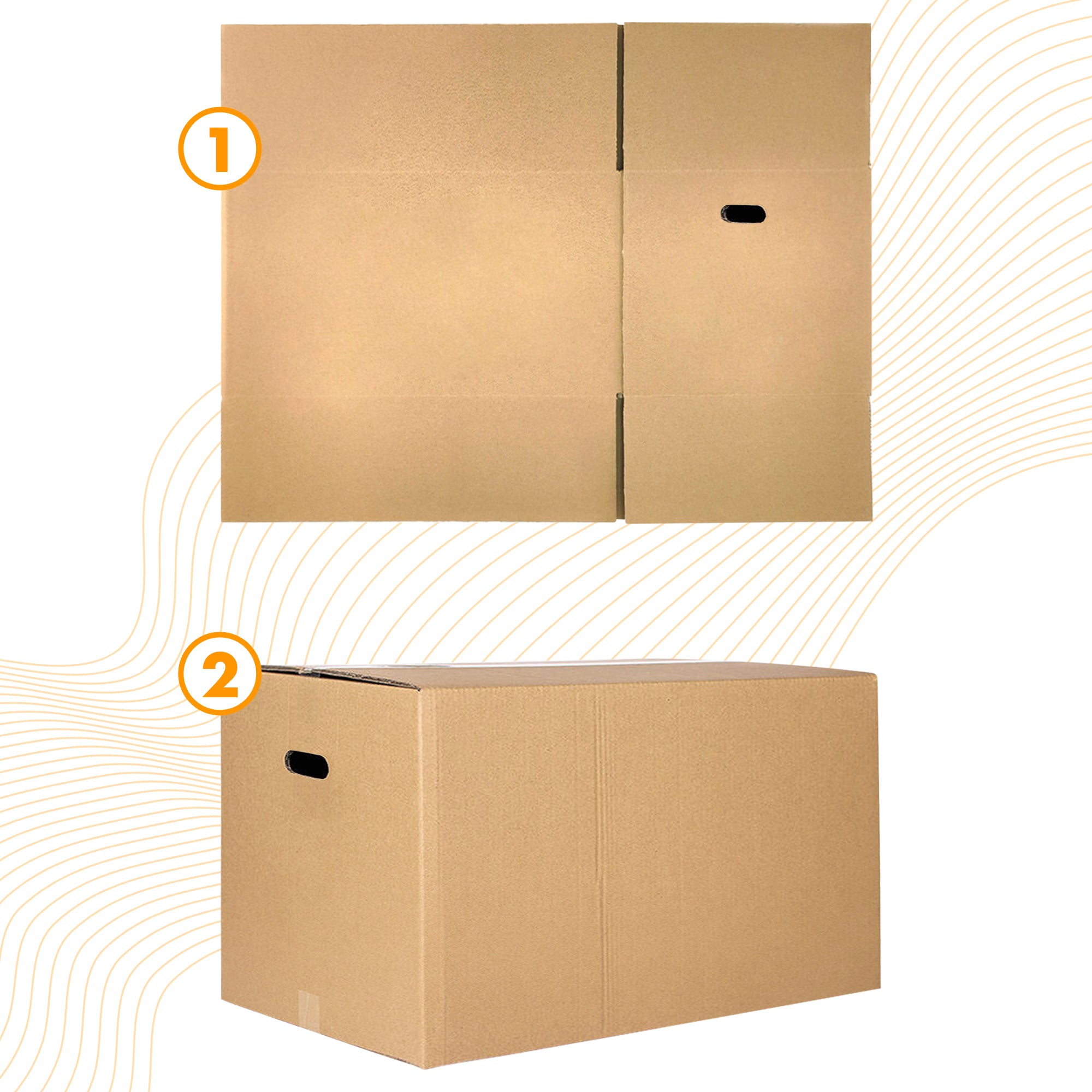 10 Scatoloni Con Maniglie 60x40x40 Cm Scatola Cartone A Doppia Onda Per Trasloco Spedizioni Imballaggi Scatolone Forte Resistente Scatole Grandi