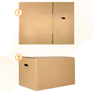 10 Scatoloni Con Maniglie 60x40x40 Cm Scatola Cartone A Doppia Onda Per Trasloco Spedizioni Imballaggi Scatolone Forte Resistente Scatole Grandi