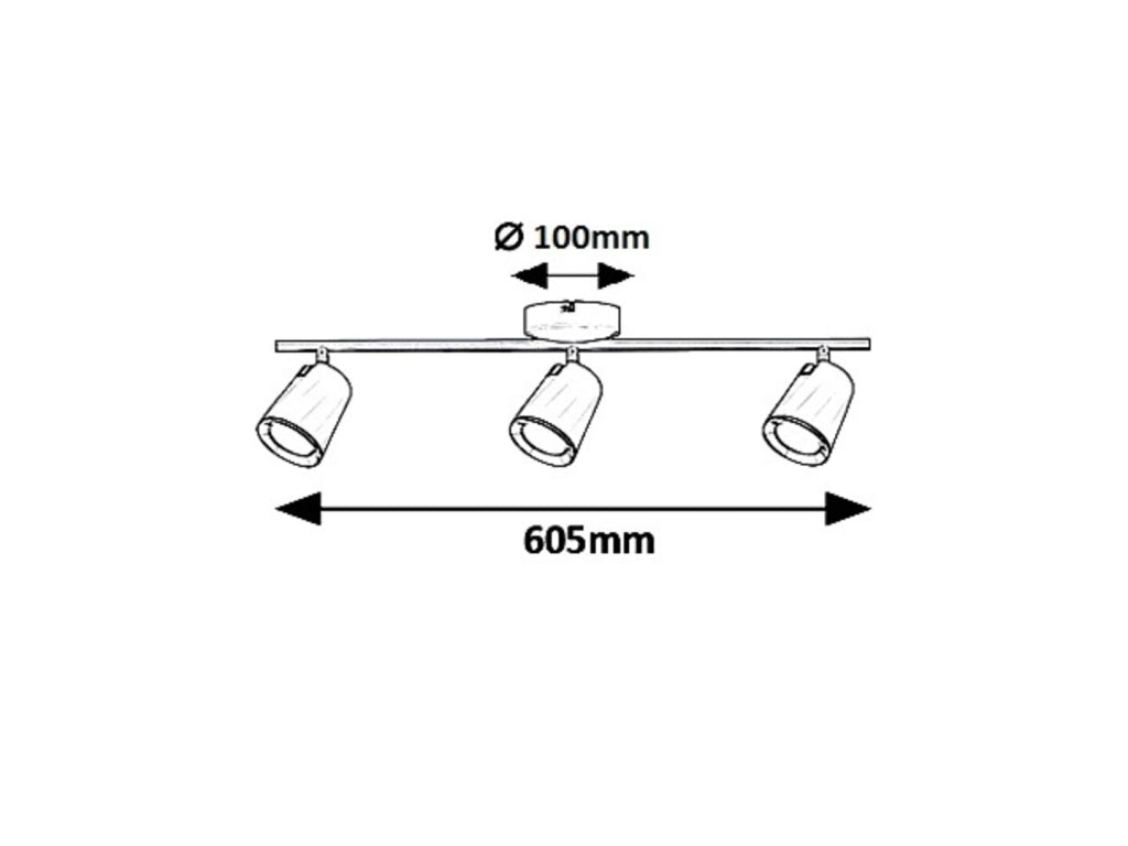 Plafoniera spot LED 18W bianca Solange Rabalux 3x 3000K