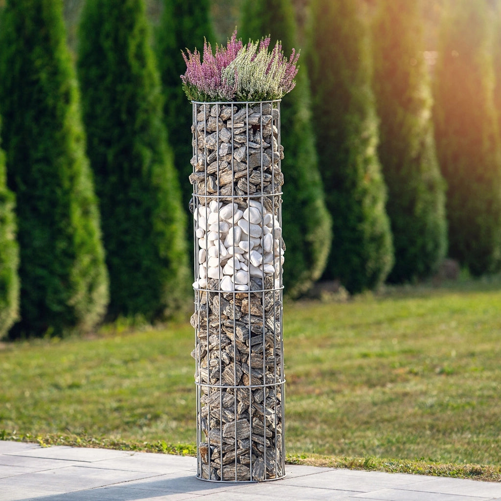 Pergola da giardino KADAX per piante e fiori, palo in metallo da 120 cm + ancoraggi