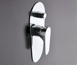 Rubinetto vasca/doccia incasso con deviatore e piastra - serie class line