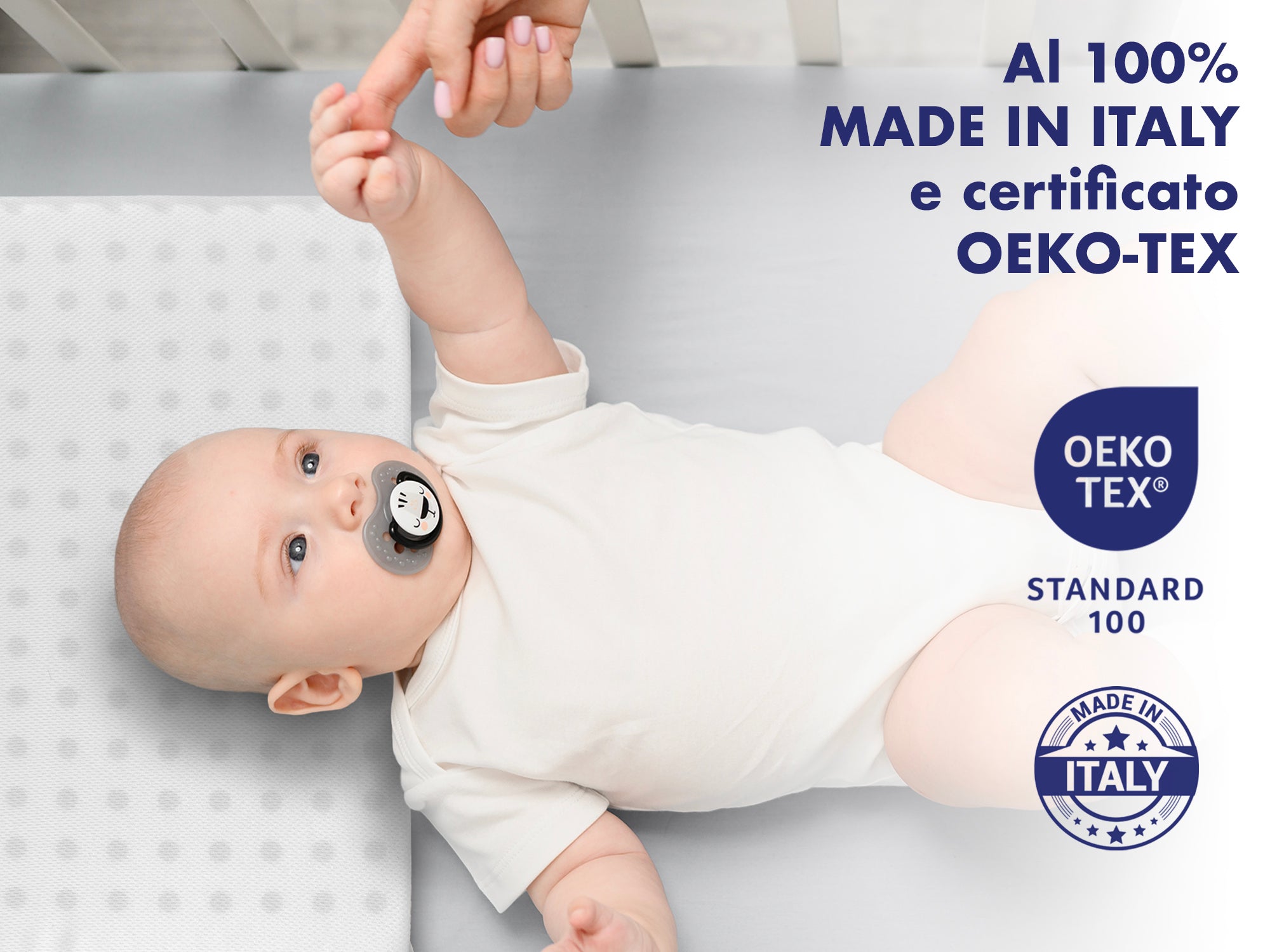 Cuscino Culla Bambino 30x40 Cm In Memory Foam Prodotto Italiano Certificato OEKO-TEX® Antisoffoco Guanciale Per Asilo Sfoderabile Traspirante Anallergico Neonato Poggiatesta Piccolo