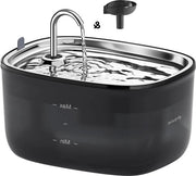 Fonte per Animali di Compagnia in Acciaio Inossidabile con Rubinetto e Valvola - 2,5L Comprensivo di Fonte LED e 2 Filtro