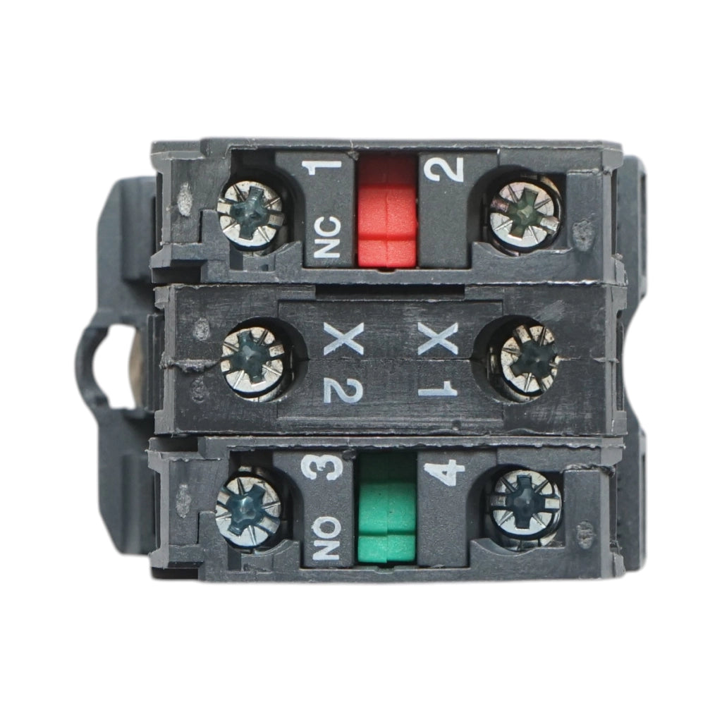 Pulsante con ritorno e segnalazione LED giallo 1NO+1NC, 220V/10A, TB5 Breckner Germany