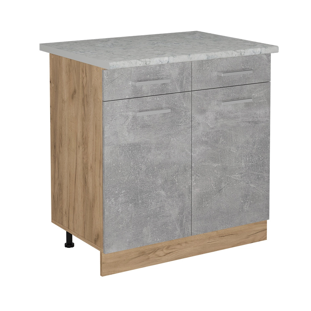 Vicco Mobiletto base per cucina Calcestruzzo 80 cm PL Marmo