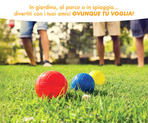 Set Di Bocce Bambini Adulti 6 Palline 2 Boccini Spiaggia Campeggio Giardino Con Borsetta Per Trasporto Prodotto Palline Giochi Per Il Mare