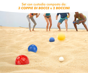 Set Di Bocce Bambini Adulti 6 Palline 2 Boccini Spiaggia Campeggio Giardino Con Borsetta Per Trasporto Prodotto Palline Giochi Per Il Mare