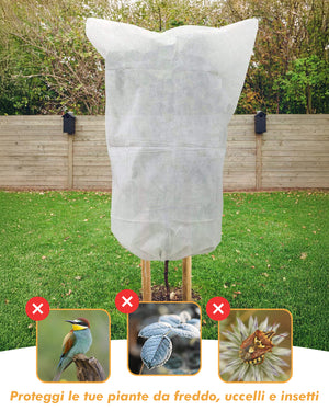Cappucci In Tnt Per Protezione Piante Fiori Sacco Protettivo Cappuccio Inverno Freddo Grandine Uccelli Insetti Antigelo Telo Protettivo Varie Misure  3-Pezzi/1.6x1Mt
