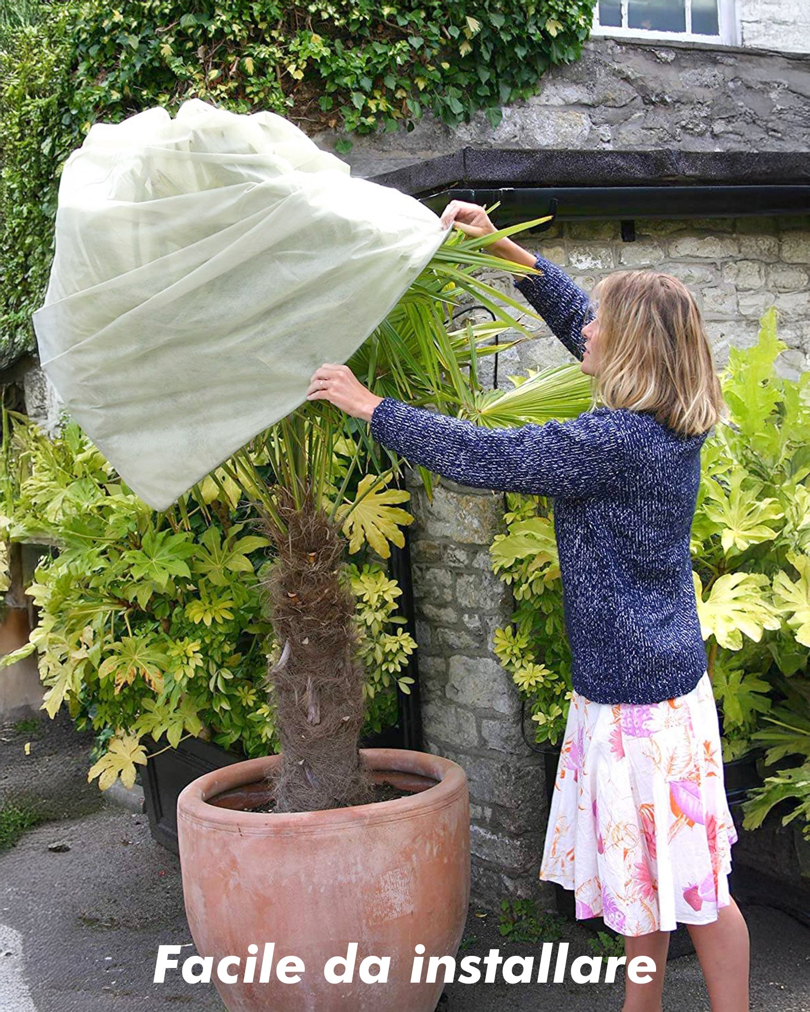 Cappucci In Tnt Per Protezione Piante Fiori Sacco Protettivo Cappuccio Inverno Freddo Grandine Uccelli Insetti Antigelo Telo Protettivo Varie Misure  3-Pezzi/1.6x1Mt