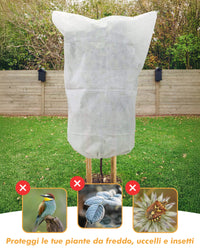 Cappucci In Tnt Per Protezione Piante Fiori Sacco Protettivo Cappuccio Inverno Freddo Grandine Uccelli Insetti Antigelo Telo Protettivo Varie Misure  5-Pezzi/0.8x1Mt