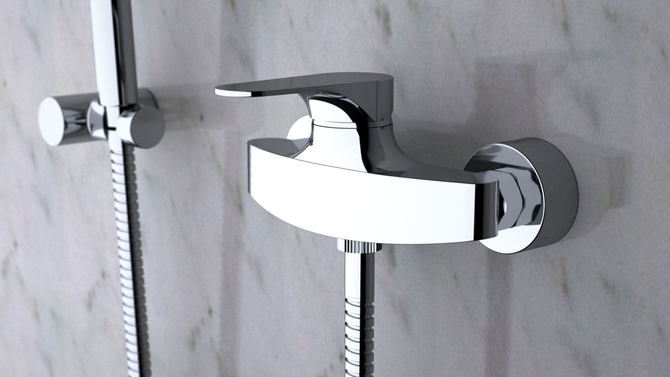 Rubinetto doccia esterno con kit doccia - serie class line