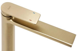 Rubinetto Da Lavabo Rea Verso Brush Gold High