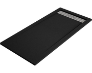 Piatto doccia BIDAI 80x120 cm Nero griglia in acciaio