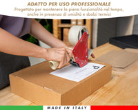 Nastro Adesivo Da Imballaggio Pacchi 50mm x 66 Metri Acrilico Resistente All'Acqua Silenzioso Sigilla Spedizioni Protezione Per Trasloco Prodotto Italiano Trasparente - 12 Rotoli