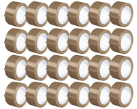 Nastro Adesivo Da Imballaggio Pacchi 50mm x 66 Metri Acrilico Resistente All'Acqua Silenzioso Sigilla Spedizioni Protezione Per Trasloco Prodotto Italiano Avana - 24 Rotoli