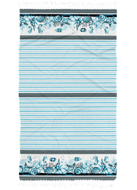 Telo Mare Con Frange Asciugamano Da Spiaggia Misura Grande 90x190 Cm Assorbente In Morbido Cotone Leggero Stampe Moderne Anti Sabbia Lettino Vacanze Piscina CapeRange