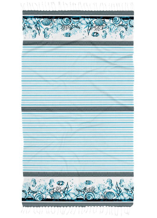 Telo Mare Con Frange Asciugamano Da Spiaggia Misura Grande 90x190 Cm Assorbente In Morbido Cotone Leggero Stampe Moderne Anti Sabbia Lettino Vacanze Piscina CapeRange