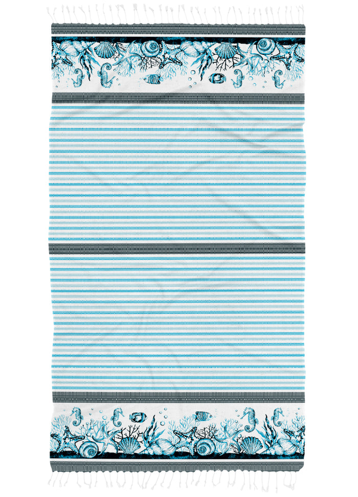 Telo Mare Con Frange Asciugamano Da Spiaggia Misura Grande 90x190 Cm Assorbente In Morbido Cotone Leggero Stampe Moderne Anti Sabbia Lettino Vacanze Piscina CapeRange