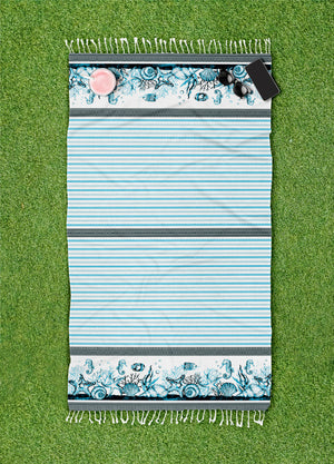 Telo Mare Con Frange Asciugamano Da Spiaggia Misura Grande 90x190 Cm Assorbente In Morbido Cotone Leggero Stampe Moderne Anti Sabbia Lettino Vacanze Piscina CapeRange