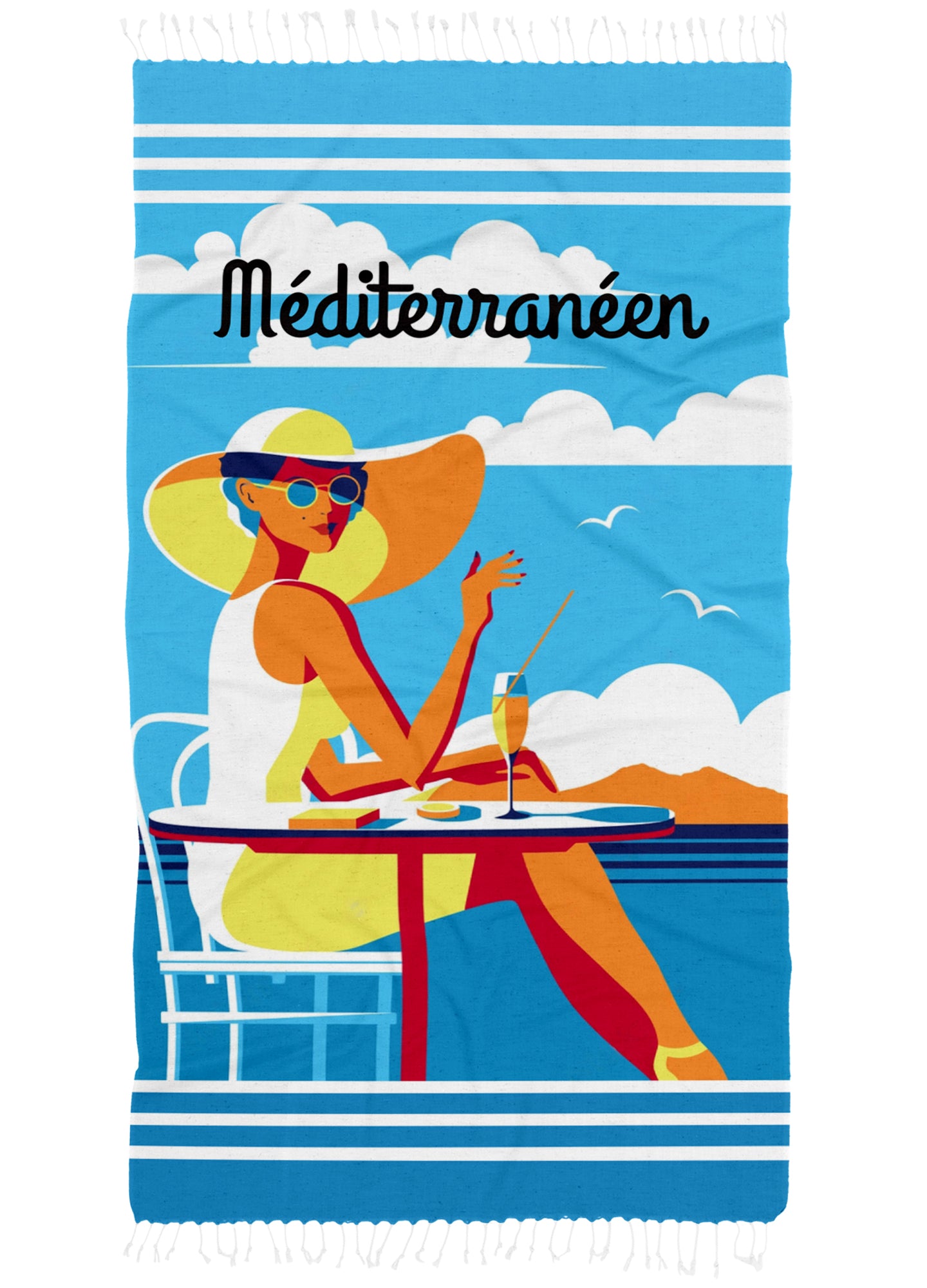 Telo Mare Con Frange Asciugamano Da Spiaggia Misura Grande 90x190 Cm Assorbente In Morbido Cotone Leggero Stampe Moderne Anti Sabbia Lettino Vacanze Piscina Mediterraneen