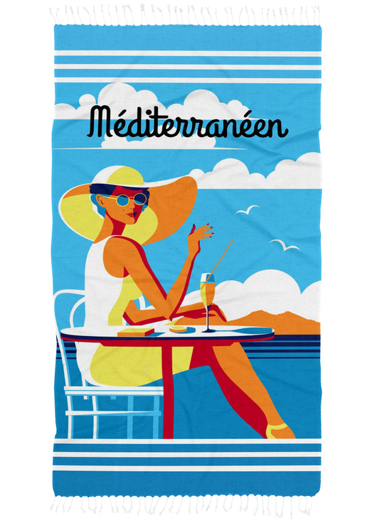 Telo Mare Con Frange Asciugamano Da Spiaggia Misura Grande 90x190 Cm Assorbente In Morbido Cotone Leggero Stampe Moderne Anti Sabbia Lettino Vacanze Piscina Mediterraneen