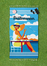 Telo Mare Con Frange Asciugamano Da Spiaggia Misura Grande 90x190 Cm Assorbente In Morbido Cotone Leggero Stampe Moderne Anti Sabbia Lettino Mediterraneen