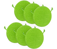 Cuscini Rotondi Per Sedie Cucina Imbottiti Sfoderabili Con Cerniera Cuscino Rotondo Ø 40 Cm Sedia Tavolo Lavabile In Lavatrice Con Lacci Per Fissaggio Prodotto Italiano Comodi 6 Pezzi - Verde