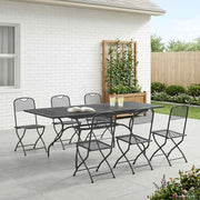 Set da Pranzo per Giardino 7 pcs Antracite 212 x 90 x 76 cm 3429146