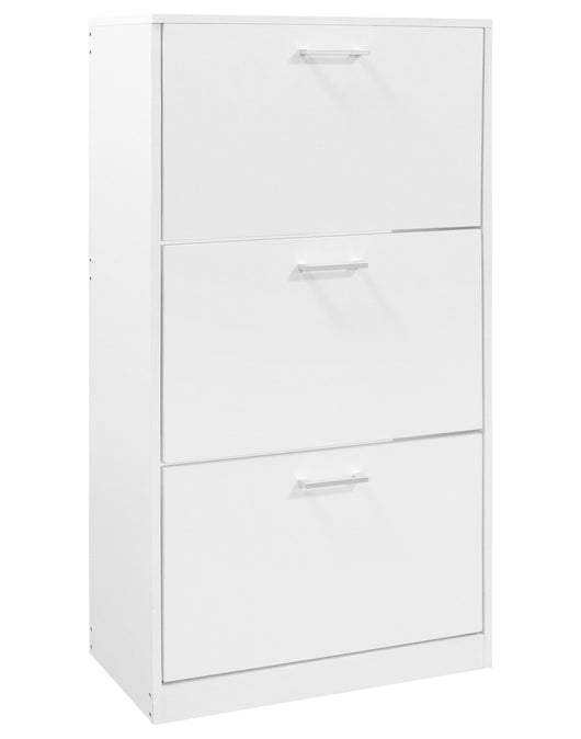 Scarpiera In Legno Con Ante A Ribalta Armadio Salvaspazio Disponibile 3/4 Ante Vari Colori PortaScarpe Alto Stretto Ingresso Corridoio Scarpiere Design Moderno Bianco - 3 Ante