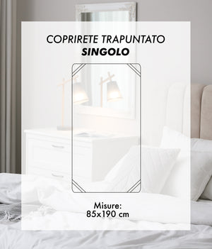 Coprirete Trapuntato Imbottito 190 Grammi Con Laccetti Negli Angoli Proteggi Materasso Polvere Doghe Letto No Umidità Muffa Traspirante Anallergico Antiacaro  Singolo