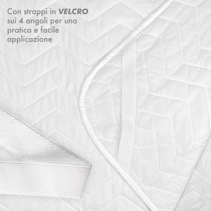 Coprirete Trapuntato Imbottito 190 Grammi Con Laccetti Negli Angoli Proteggi Materasso Polvere Doghe Letto No Umidità Muffa Traspirante Anallergico Antiacaro  Matrimoniale