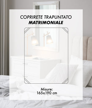 Coprirete Trapuntato Imbottito 190 Grammi Con Laccetti Negli Angoli Proteggi Materasso Polvere Doghe Letto No Umidità Muffa Traspirante Anallergico Antiacaro  Matrimoniale