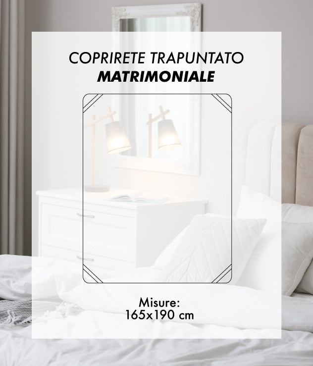 Coprirete Trapuntato Imbottito 190 Grammi Con Laccetti Negli Angoli Proteggi Materasso Polvere Doghe Letto No Umidità Muffa Traspirante Anallergico Antiacaro  Matrimoniale