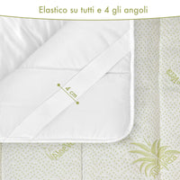 Topper Aloe Vera 400 Grammi Ad Alta Densità Correttore Materasso Con Elastici Coprimaterasso Alto Salva Materassi Spesso Letto Comodo Certificato Oeko Tex Lavabile In Lavatrice Bianco - Singolo