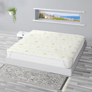 Topper Aloe Vera 400 Grammi Ad Alta Densità Correttore Materasso Con Elastici Coprimaterasso Alto Salva Materassi Spesso Letto Comodo Certificato Oeko Tex Lavabile In Lavatrice Bianco - Piazza e mezza