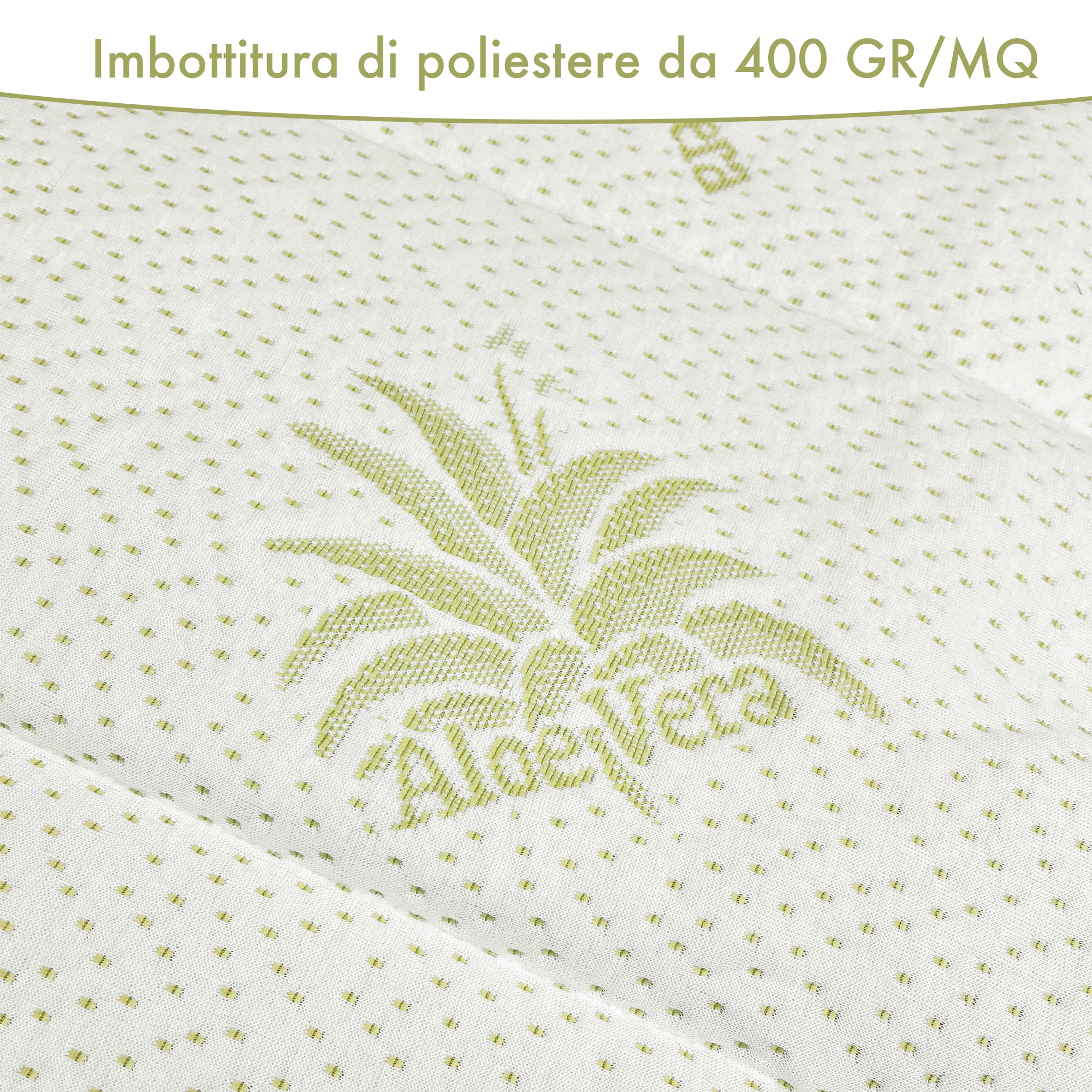 Topper Aloe Vera 400 Grammi Ad Alta Densità Correttore Materasso Con Elastici Coprimaterasso Alto Salva Materassi Spesso Letto Comodo Certificato Oeko Tex Lavabile In Lavatrice Bianco - Piazza e mezza