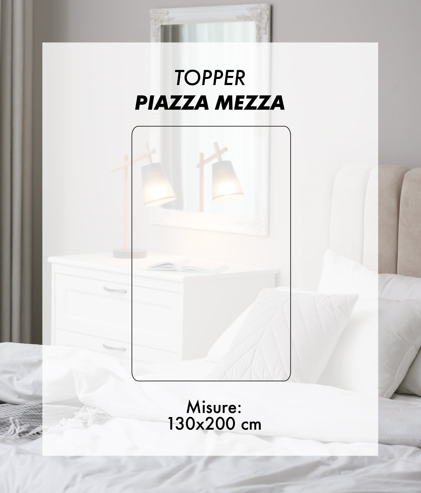 Topper Aloe Vera 400 Grammi Ad Alta Densità Correttore Materasso Con Elastici Coprimaterasso Alto Salva Materassi Spesso Letto Comodo Certificato Oeko Tex Lavabile In Lavatrice Bianco - Piazza e mezza
