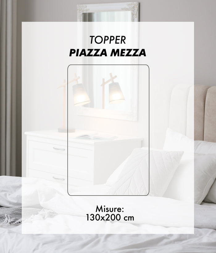 Topper Aloe Vera 400 Grammi Ad Alta Densità Correttore Materasso Con Elastici Coprimaterasso Alto Salva Materassi Spesso Letto Comodo Certificato Oeko Tex Lavabile In Lavatrice Bianco - Piazza e mezza