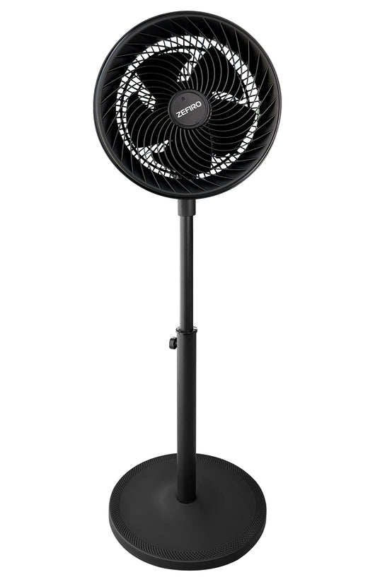 Ventilatore Piantana 70 Watt Base Rotonda 3 Velocità Grande Potente Oscillante Silenzioso Alto 90 Cm 5 Pale Colore Nero Design Moderno Prodotto Certificato Ce RoHS