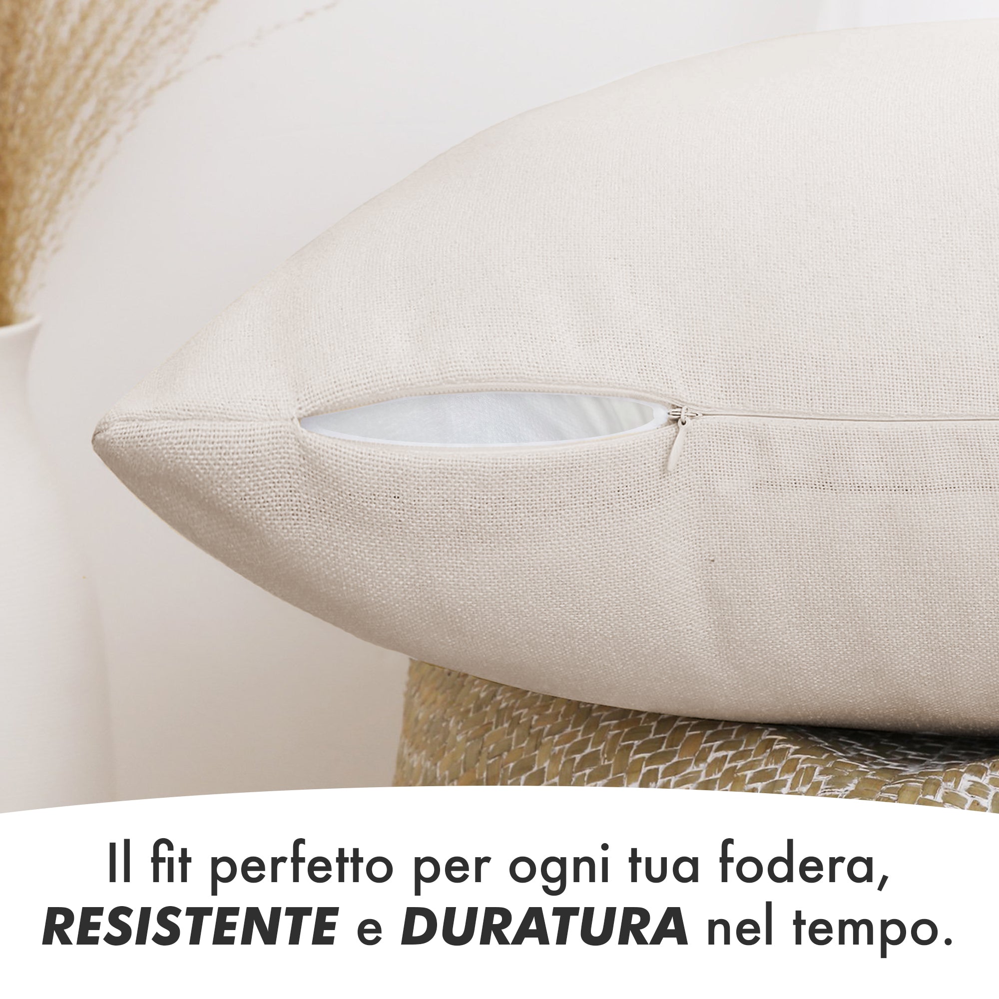 Imbottiture Per Cuscini Set 2 Pezzi, Cuscino Divano Varie Misure Prodotto Italiano Anima Per Cuscino Da Riempimento Morbide Soffici Al Tatto 50x50 cm