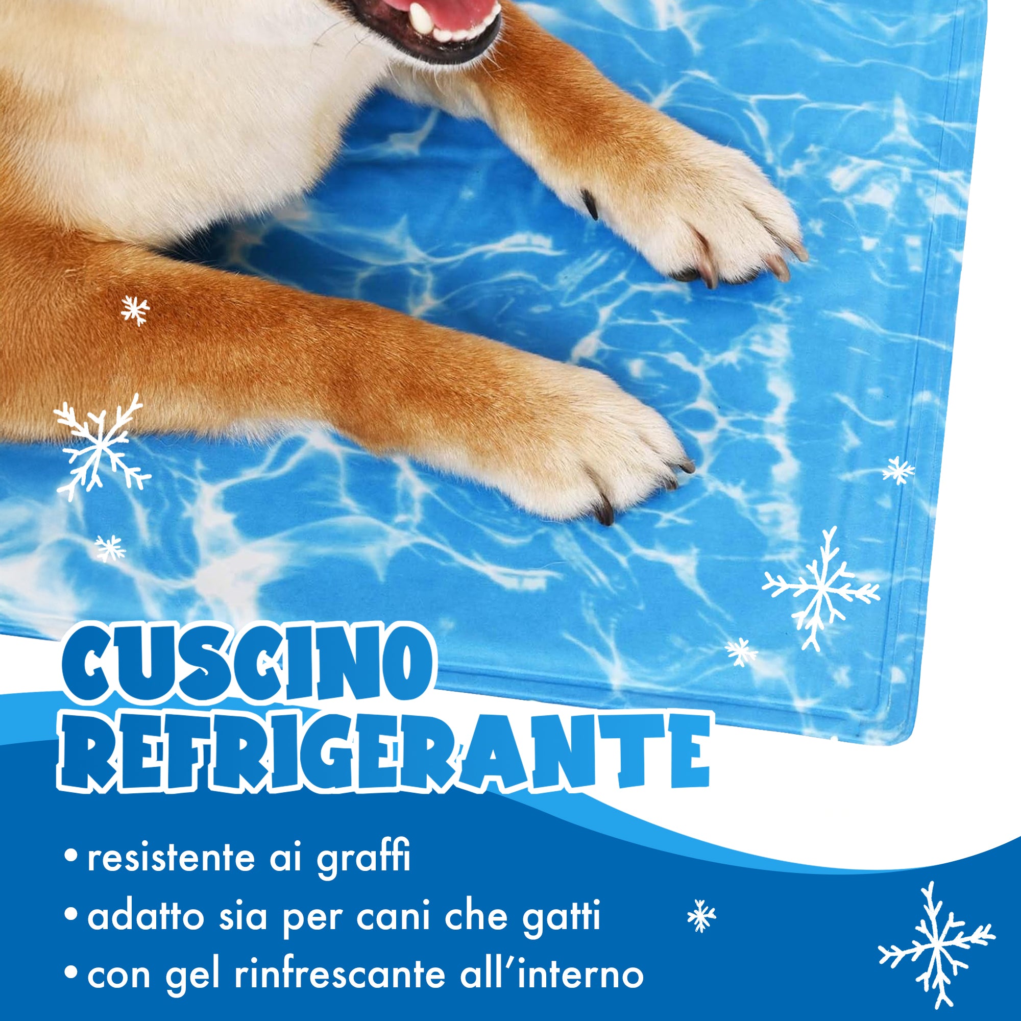 Tappetino Refrigerante Per Cani Gatti Tappeto Rinfrescante In Gel Animali Domestici Cane Gatto Fresco Estate Cuscino  Animali Materassino Non Tossico Estivo  50x65 cm