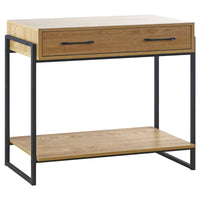 Consolle Da Ingresso Con 2 Cassetti e Ripiano Mobiletto Corridoio Scarpiera Portachiavi e Accessori Stile Industrial Legno Metallo Mobile Tavoli Per Divano