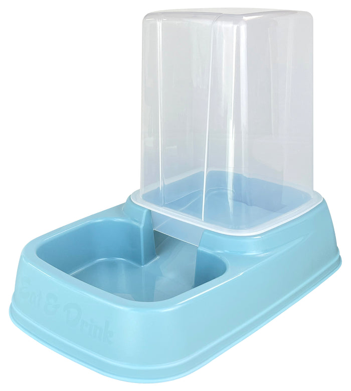 Dispenser Cibo Acqua Gatti Cani Distributore Automatico Crocchette Grande Capiente 8 Litri Per Animali Di Tutte Le Taglie