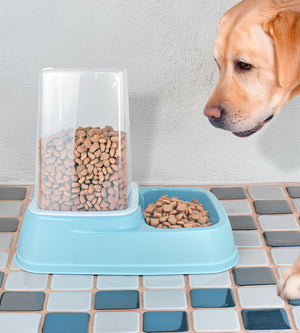 Dispenser Cibo Acqua Gatti Cani Distributore Automatico Crocchette Grande Capiente 8 Litri Per Animali Di Tutte Le Taglie