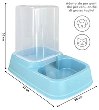 Dispenser Cibo Acqua Gatti Cani Distributore Automatico Crocchette Grande Capiente 8 Litri Per Animali Di Tutte Le Taglie